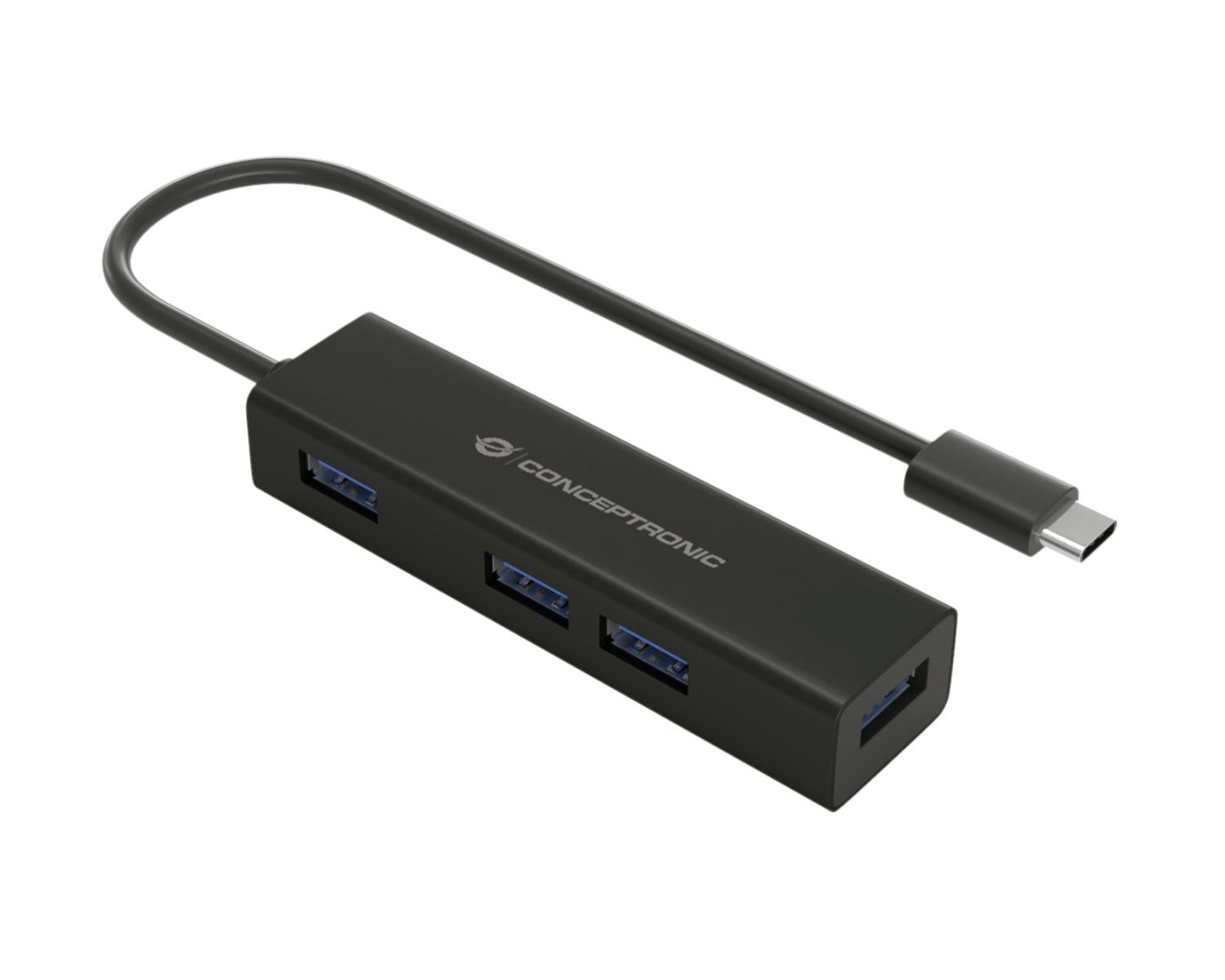 Conceptronic HUBBIES07B hub di interfaccia USB 3.2 Gen 1 (3.1 Gen 1) Type-C 5000 Mbit/s Nero