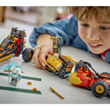 LEGO Ninjago 71864 Veicoli Combinanti di Kai e Cole, con Macchina e Moto Giocattolo e 3 Minifigure, Regalo per Bambini da 7