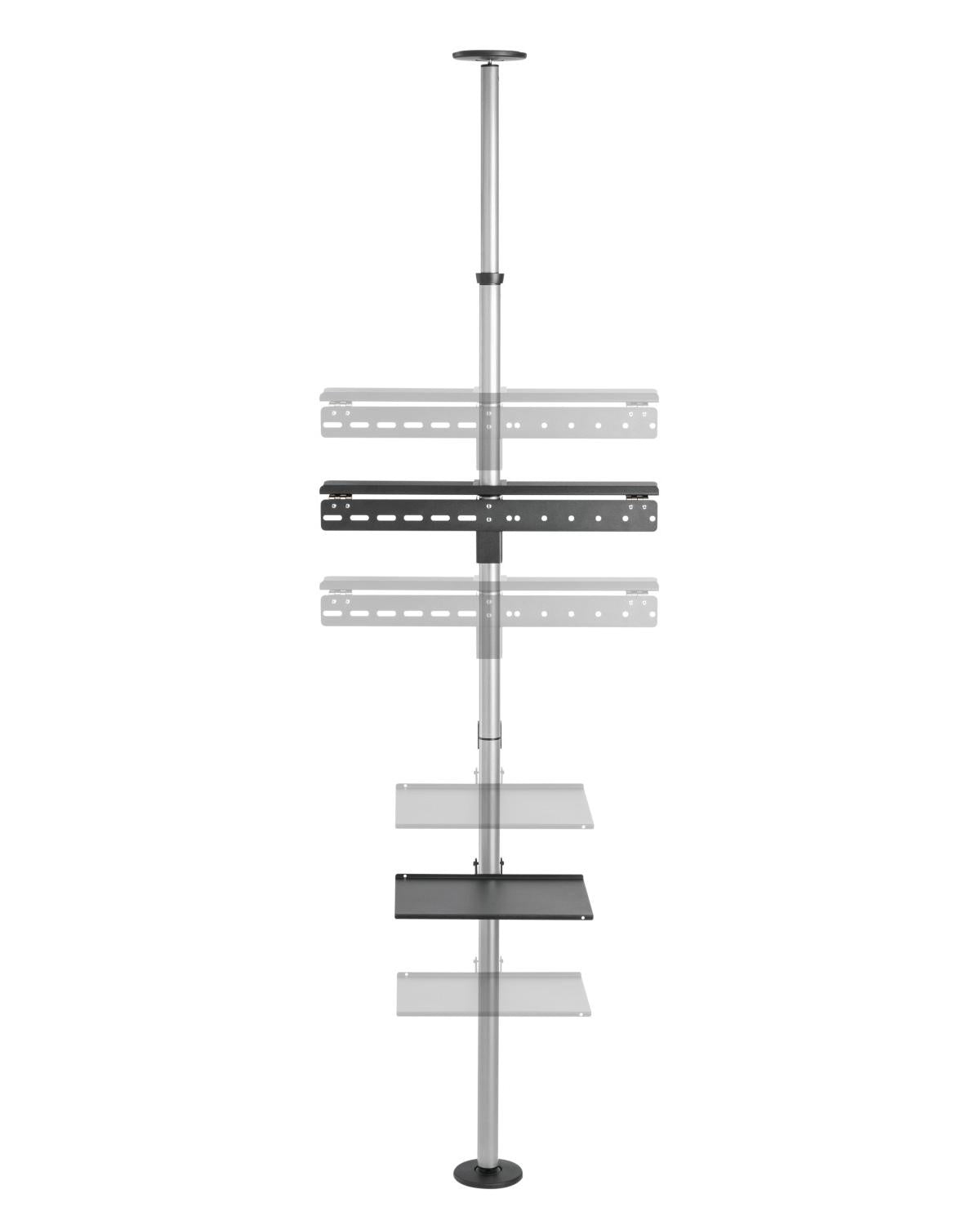 Equip 650621 Supporto TV a parete 177,8 cm (70") Nero, Acciaio inossidabile