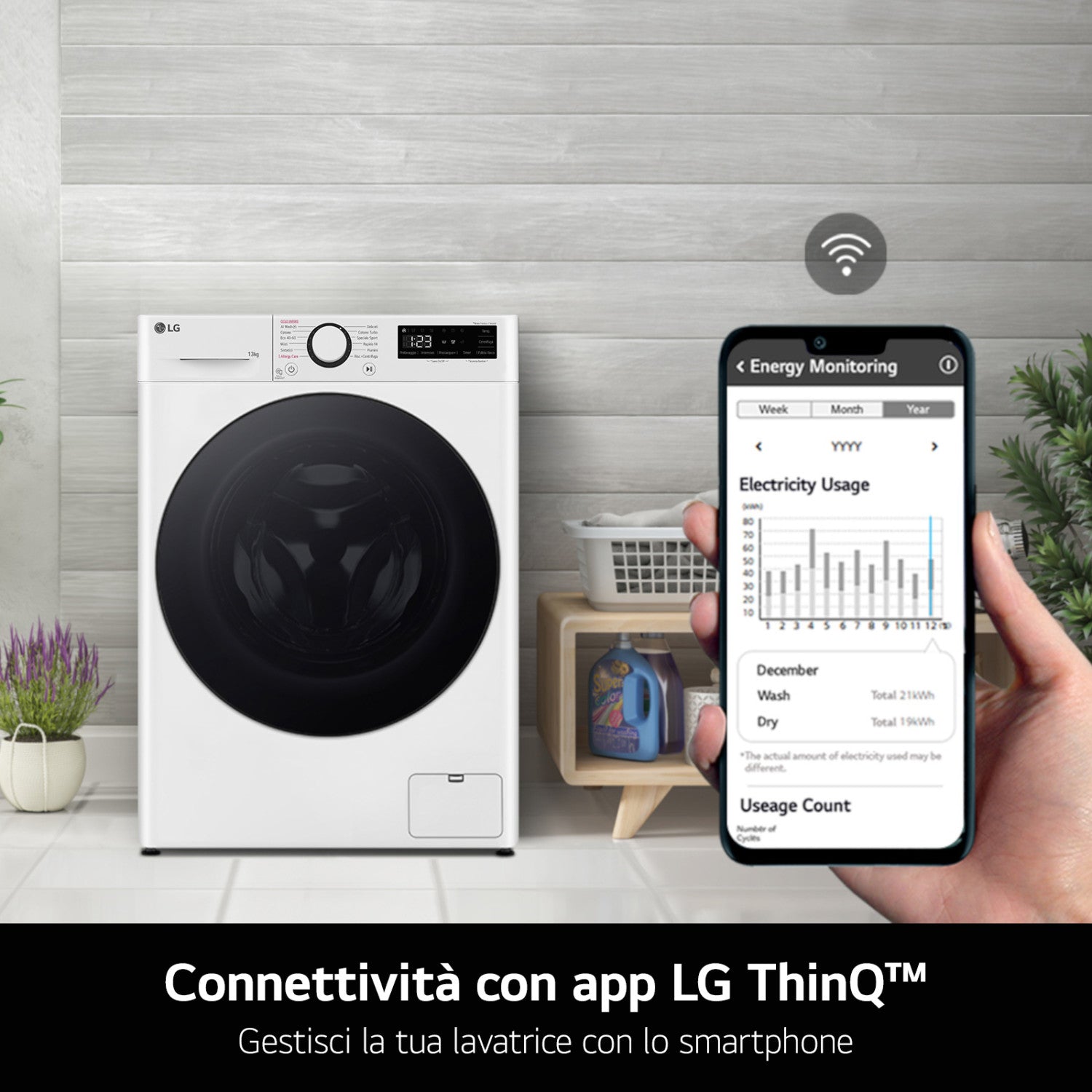LG F4R709TAIDD Lavatrice 9kg AI DD, Classe A-10 , 1400 giri, Vapore, Wi-Fi