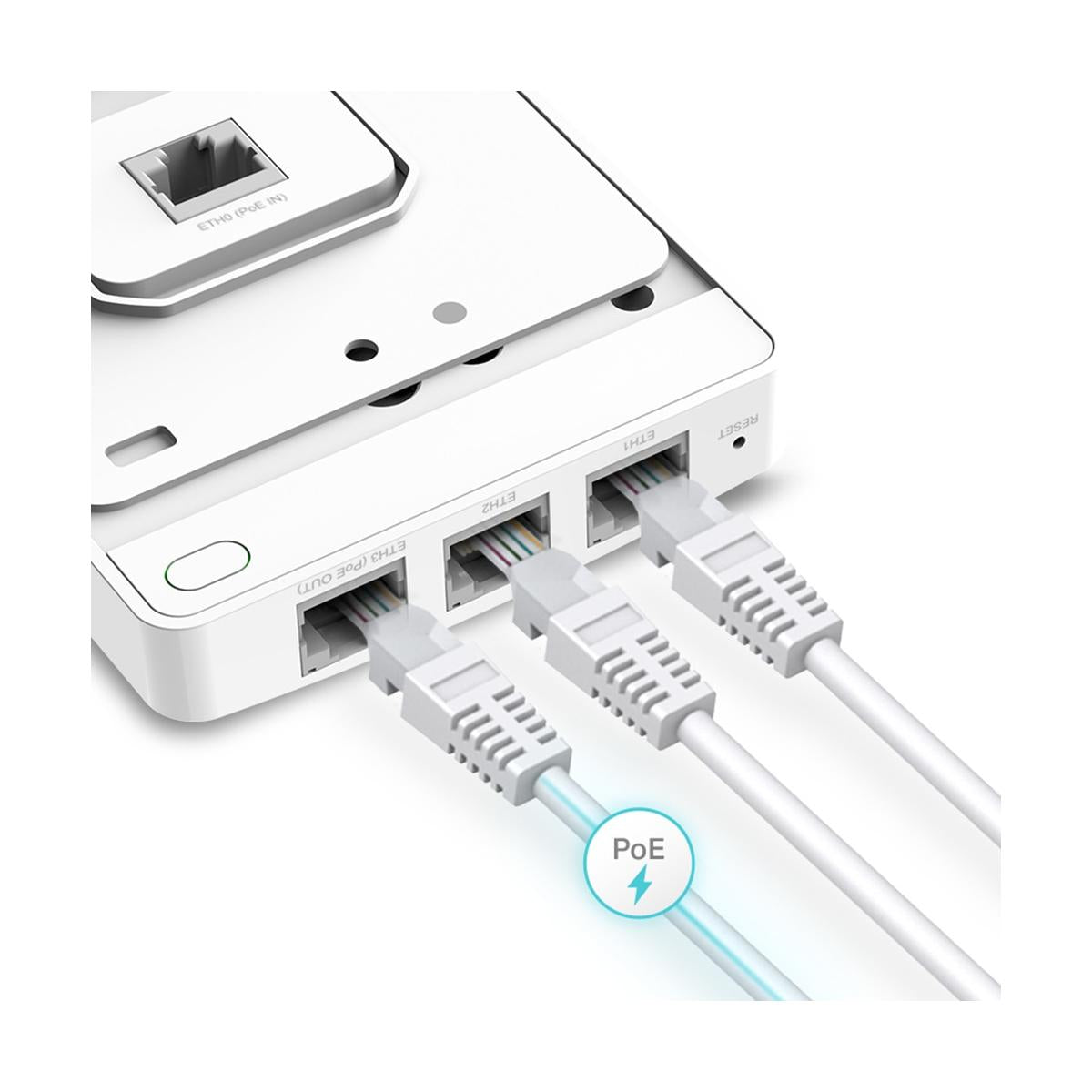 TP-Link Omada EAP235-Wall 1167 Mbit/s Bianco Supporto Power over Ethernet (PoE)