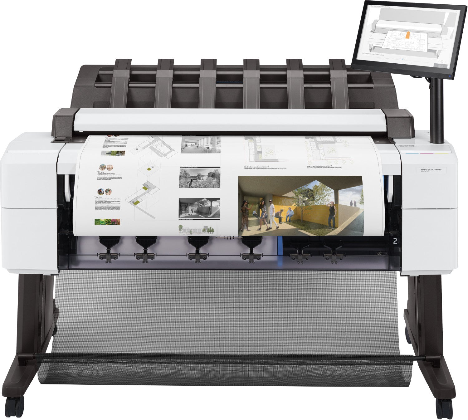 HP 3XB78A Stampante T2600 Grandi Formati Getto d'Inchiostro a Colori 2400x1200 DPI A0 841x1189 mm LAN Bianco Nero
