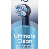 Oral-B Testine di Ricambio iO Series Ultimate Clean Black, testine rotonde di ricambio originali, con setole CrissCross per pulizia e rimozione della placca avanzate e in profondità, 2