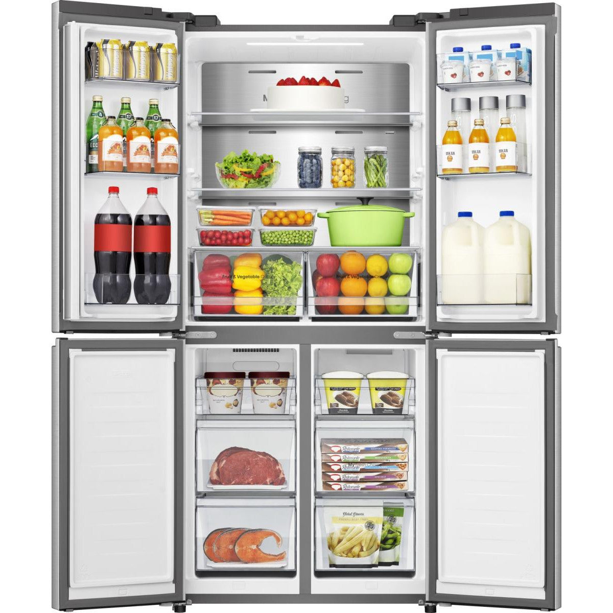 Hisense RQ5P470SAIE frigorifero side-by-side Libera installazione 483 L E Grigio