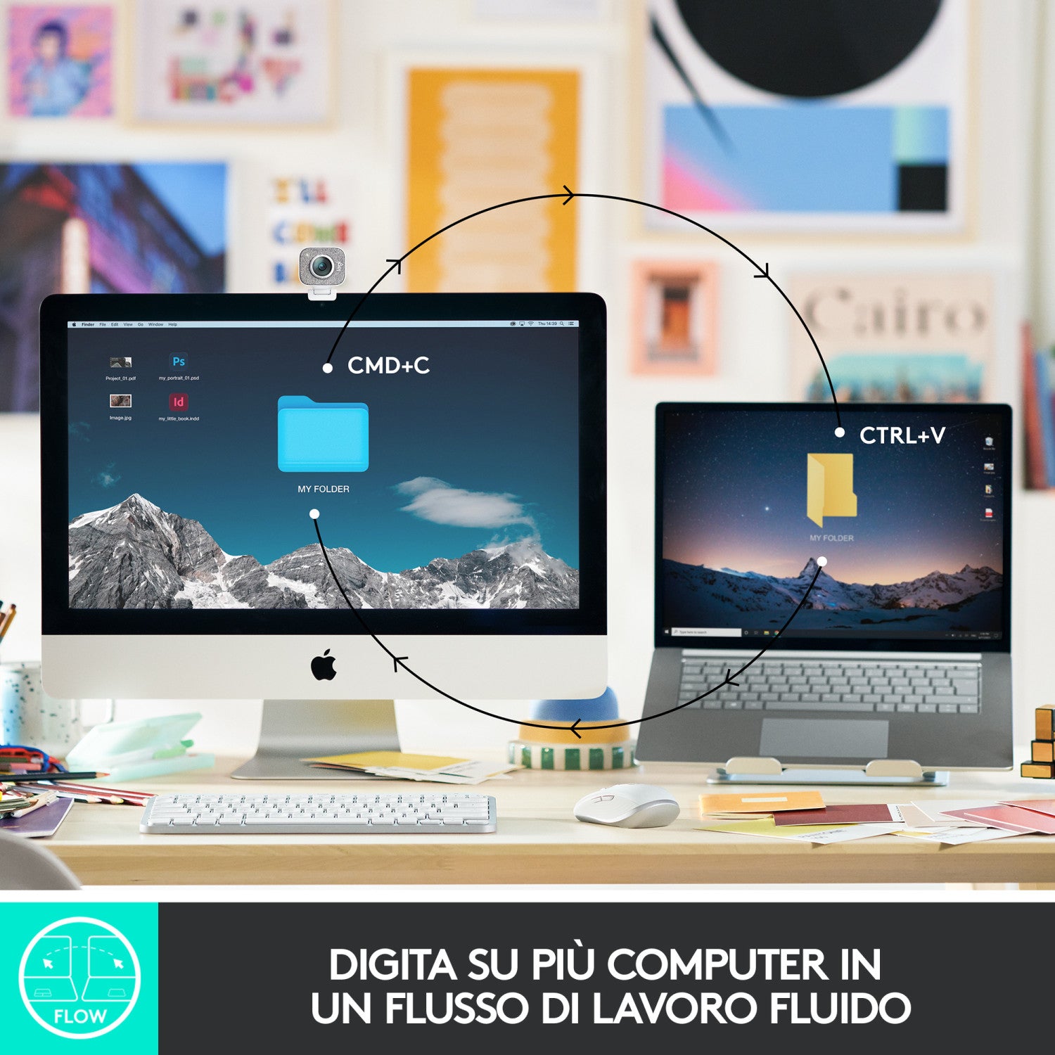 Logitech MX Keys Mini Tastiera Illuminata Wireless, Minimal, Compatta, Bluetooth, Retroilluminata, USB-C, Compatibile con Apple macOS, iOS, Windows, Linux, Android, in Metallo
