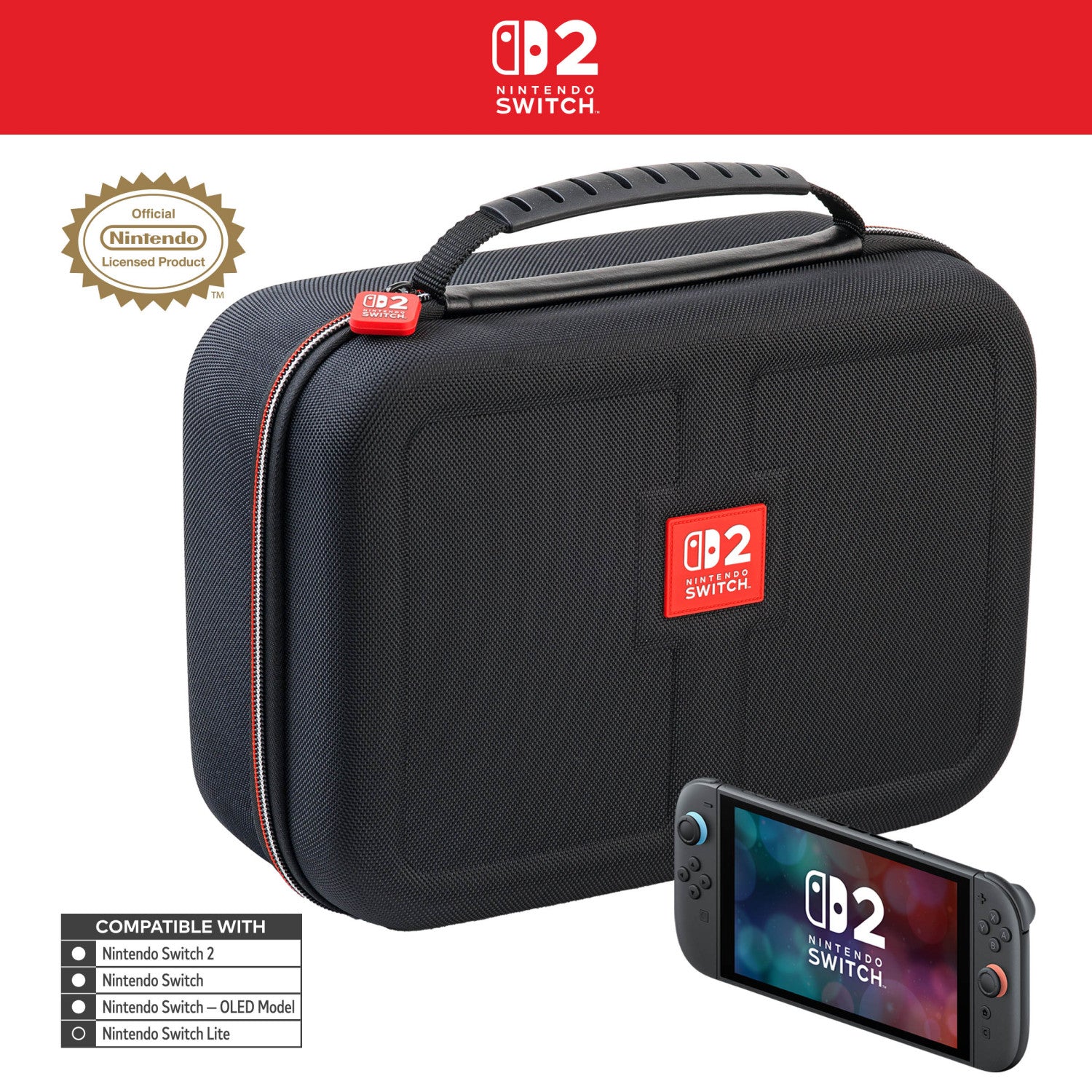 NACON NS262 Custodia rigida Nintendo Poliestere Nero