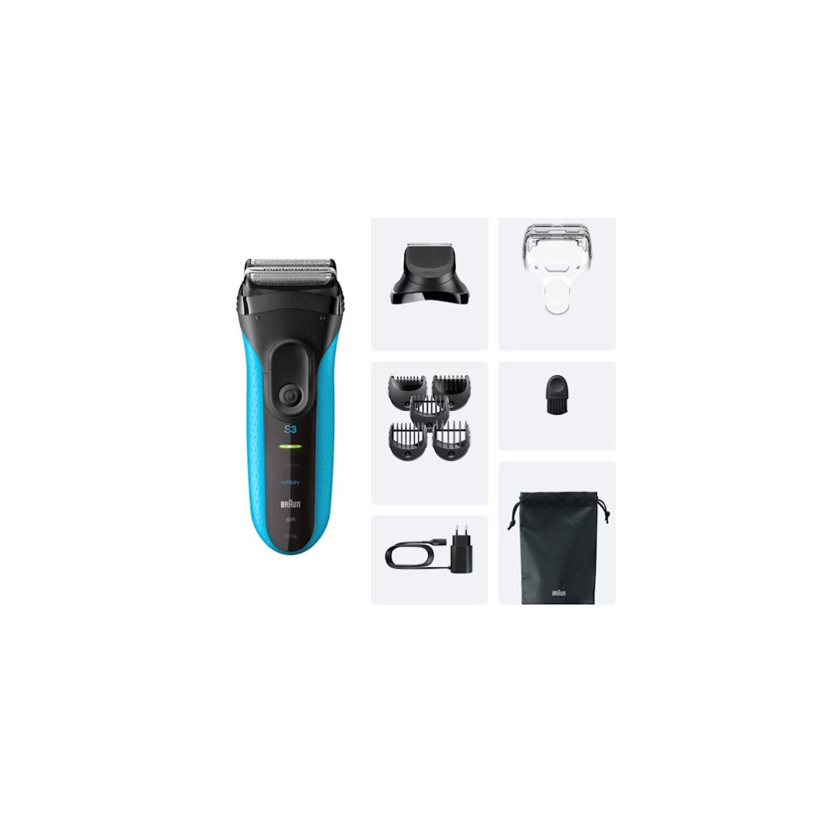 Braun 735483 Rasoio Trimmer Nero, Blu