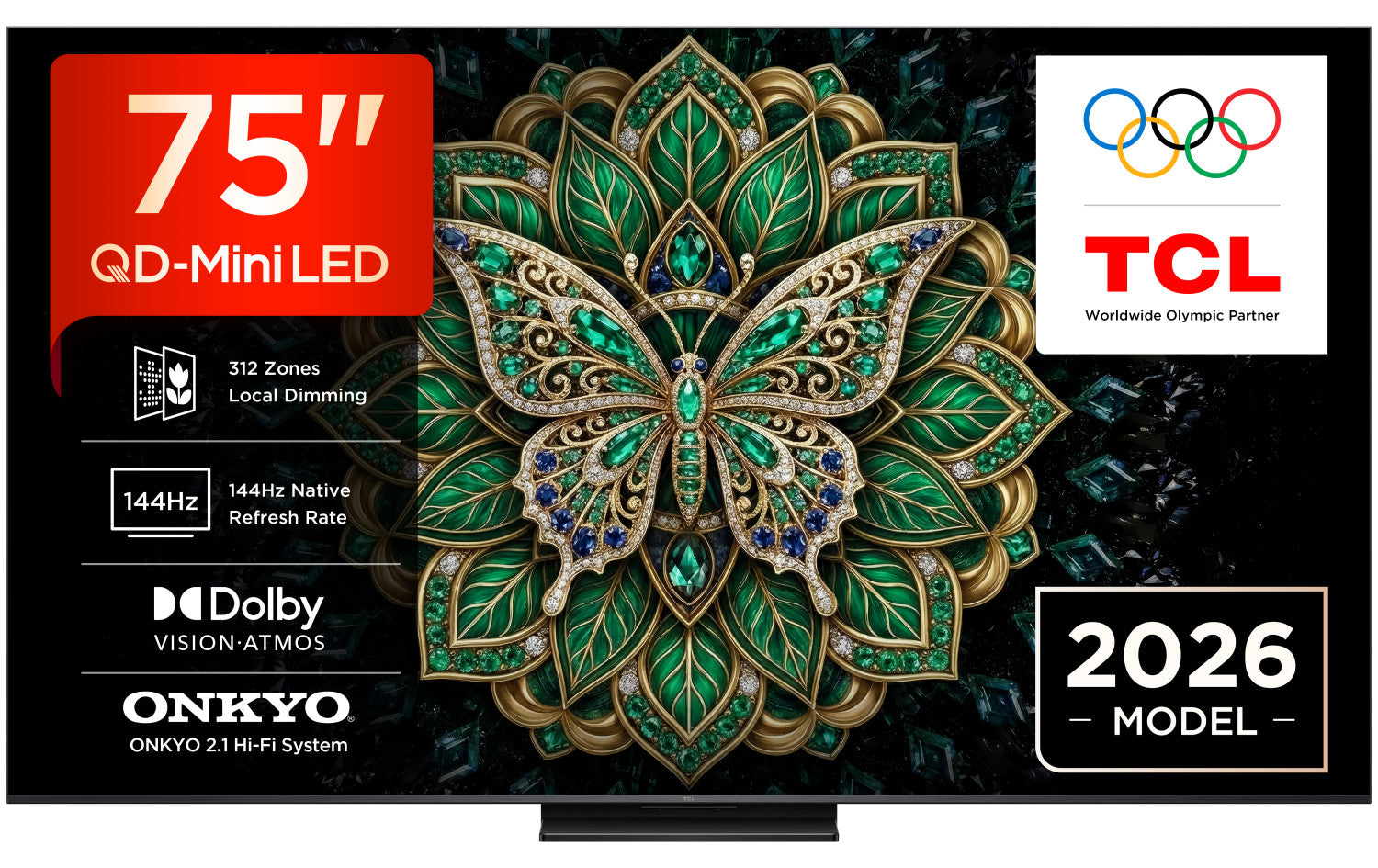 TCL C6K Pro 75C6K Pro 190,5 cm (75") 4K Ultra HD Smart TV Wi-Fi Nero 1000 cd/m²