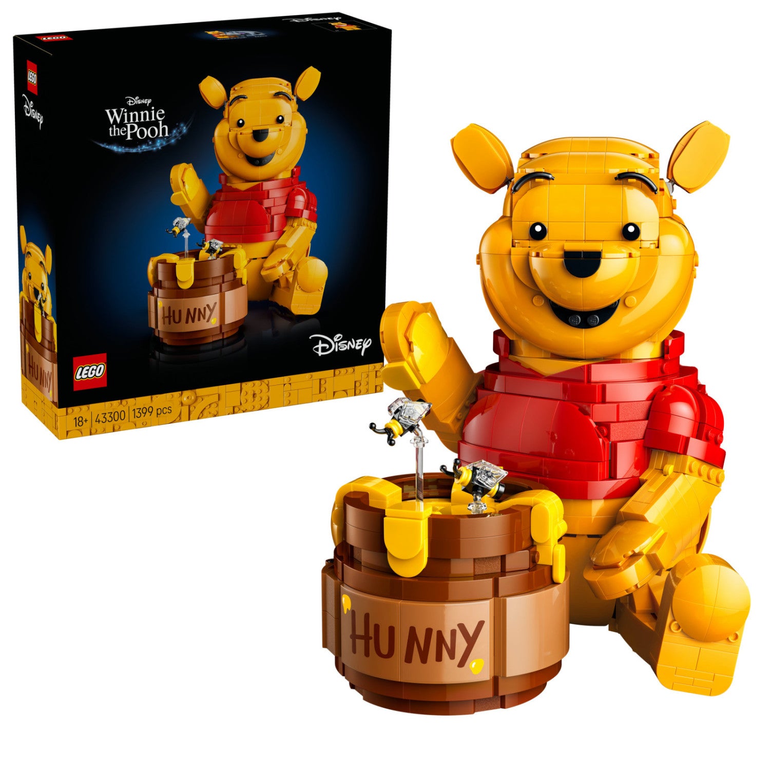Lego Disney 43300 Winnie The Pooh Kit Modellismo Per Adulti Con Vaso E Minifigure Da Collezione