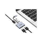 Equip 133484 replicatore di porte e docking station per laptop USB 3.2 Gen 1 (3.1 Gen 1) Type-C Argento