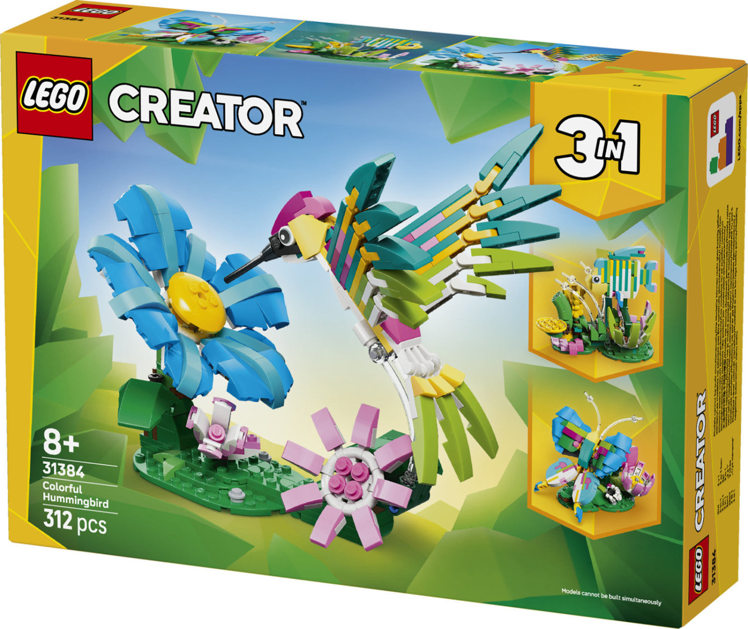 LEGO Creator 3 in 1 Animali Selvatici Colibrì Variopinto 31384 312 pezzi 8