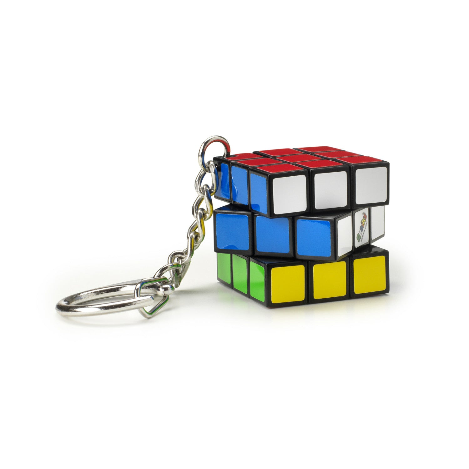 Rubik's, Spin Master, Il Cubo 3x3 Originale, Edizione in Miniatura. Accessorio Portachiavi con cubo 3x3 funzionante, per Bambini dagli 8 , Rompicapo Professionale a Combinazione di Colori.