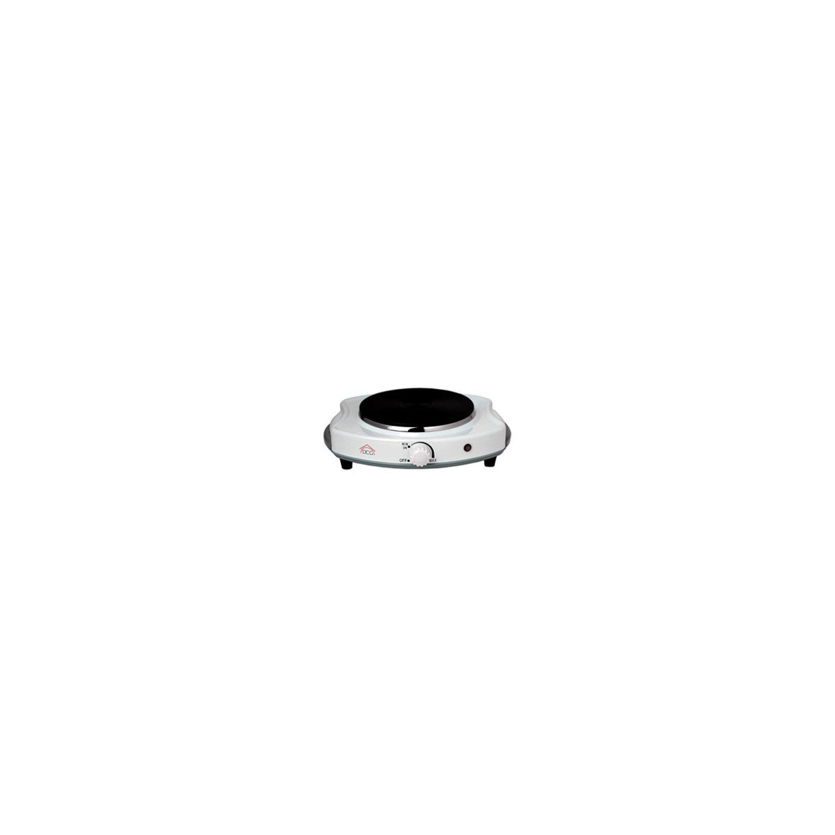 DCG Eltronic EKP2419 piano cottura Nero, Bianco Superficie piana Piastra sigillata 1 Fornello