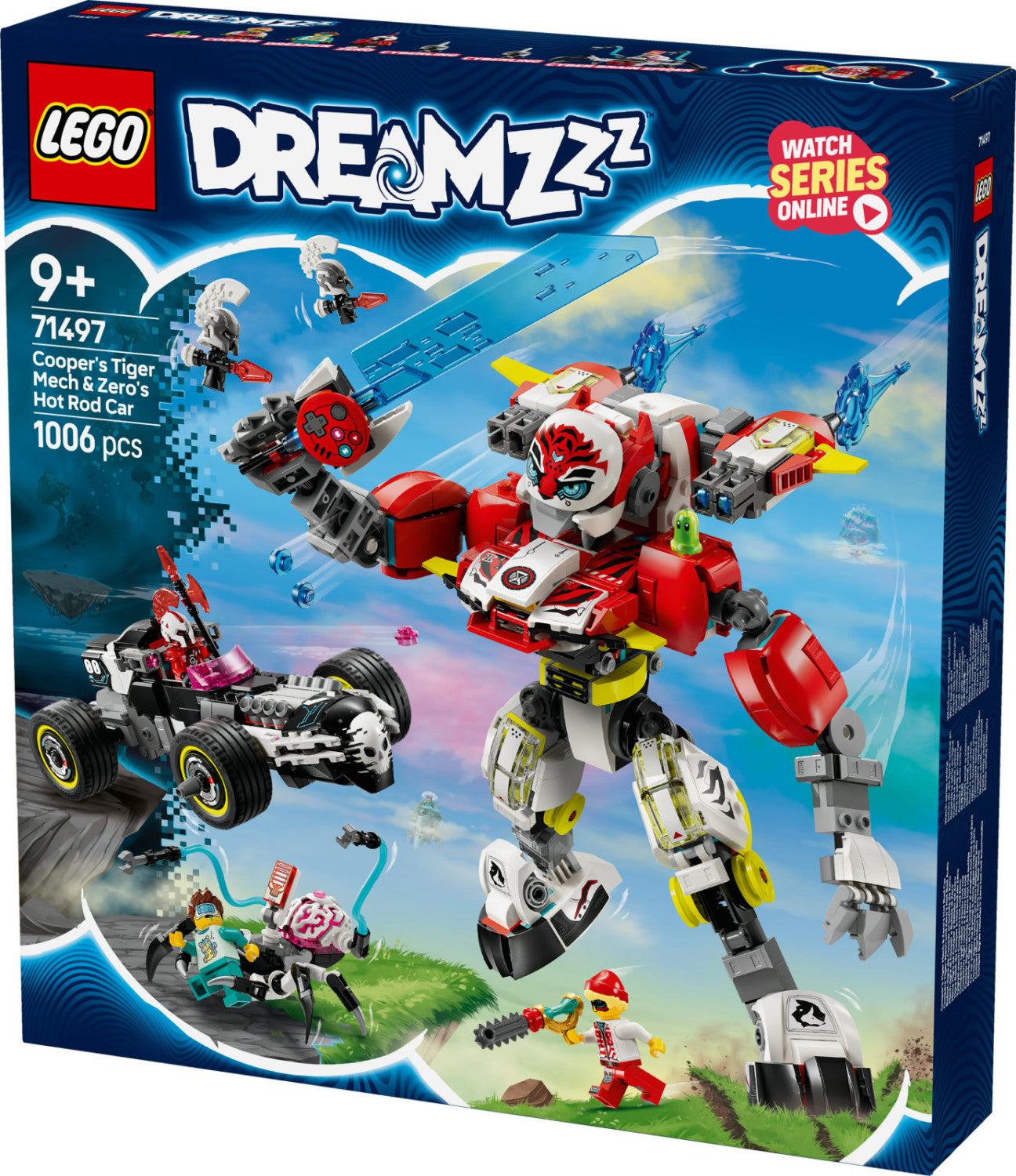 LEGO DREAMZzz Mech Tigre di Cooper e Bolide di Zero 71497 1006 Pezzi Età 9