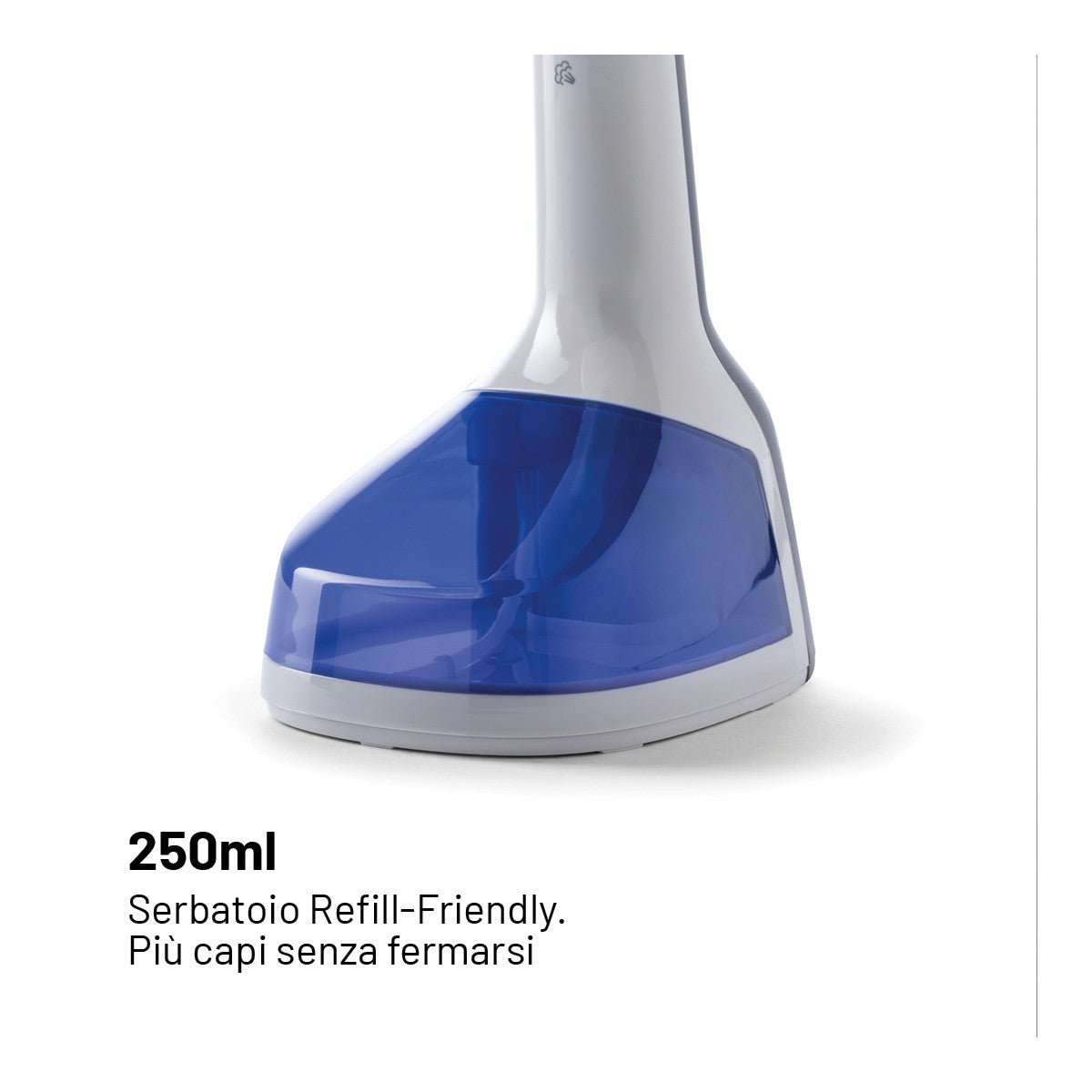 Imetec Steam Easy Express, ferro da stiro portatile verticale, piastra acciao, pronto in 30pollicipollici, tasto erogazione vapore continuo, vapore continuo 25-30 g, serbatoio 250 ml, 1500 W