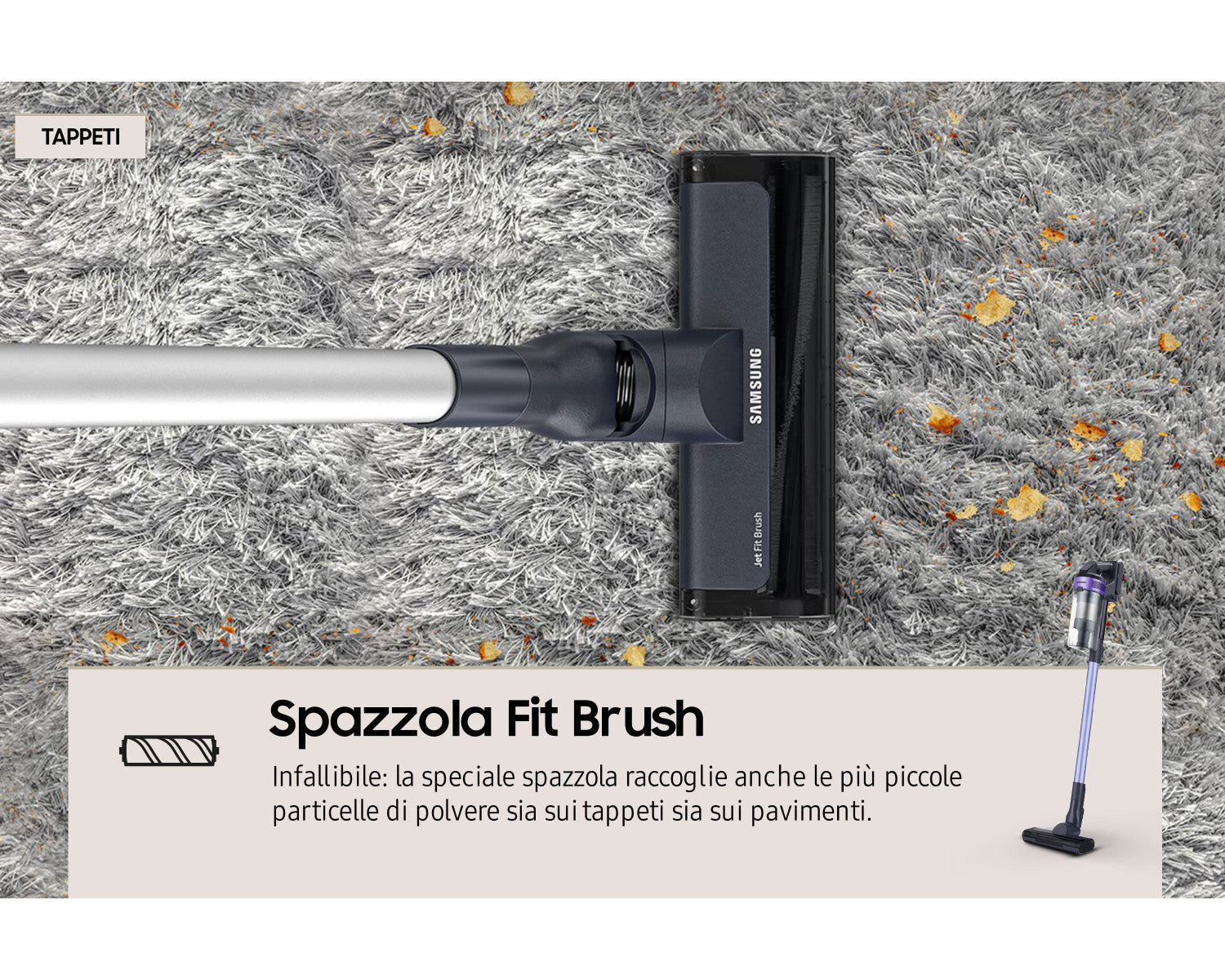 Samsung Aspirapolvere senza filo Jet™ 60 turbo 150W VS15A6031R4 Venduto come Grado C 8806092158856