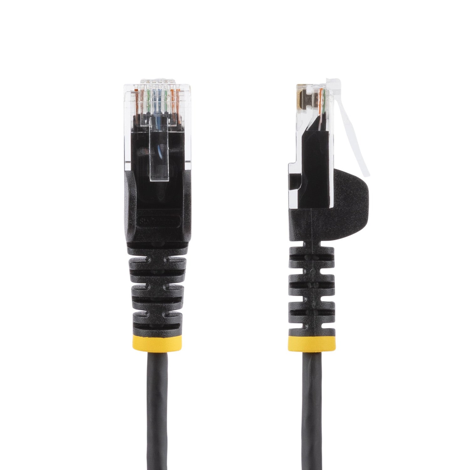 StarTech.com Cavo Ethernet CAT6 Nero da 15m; Patch UTP con Plug RJ45 Antigroviglio e Rilievi di Trazione, Cavo Lan Slim in Rame Puro 28AWG, Sottoposto a test Fluke