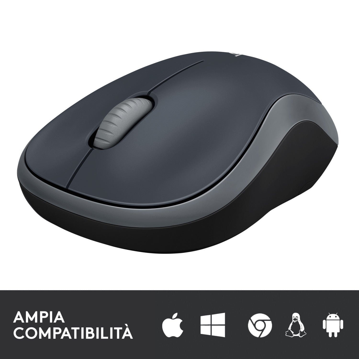 Logitech 910 002235 Mouse Wireless Ottico M185 Grigio Nero