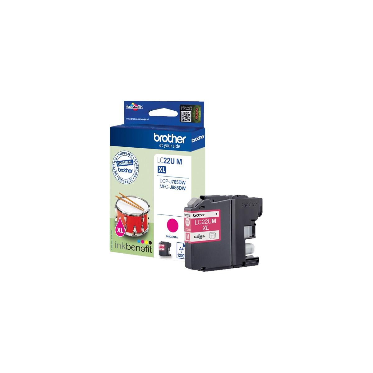 Brother LC-22UM cartuccia d'inchiostro Originale Resa elevata (XL) Magenta