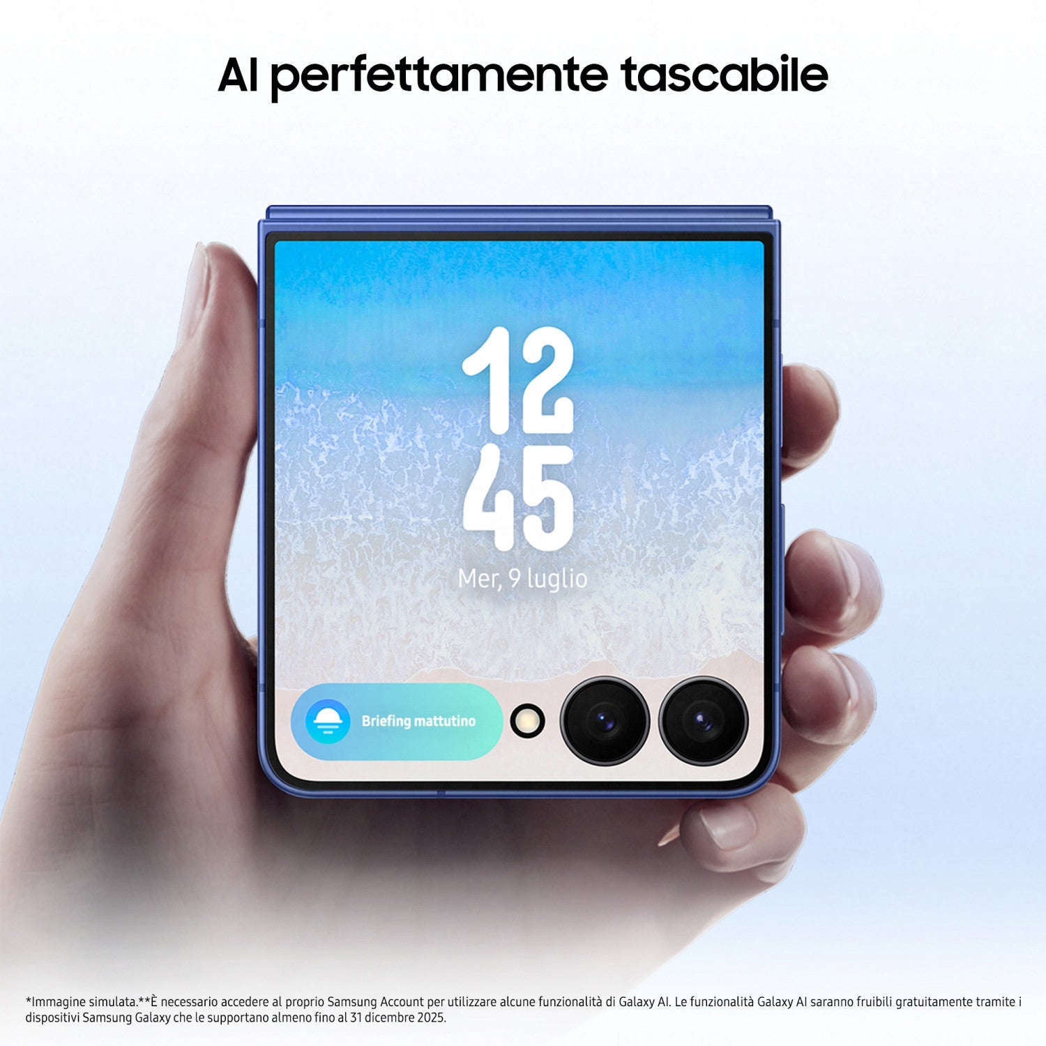 Samsung Galaxy Z Flip7 Smartphone AI, RAM 12GB, 512GB, Display 4,1pollici Super AMOLED/6,9pollici Dynamic AMOLED 2X, Fotocamera 50MP, Jetblack