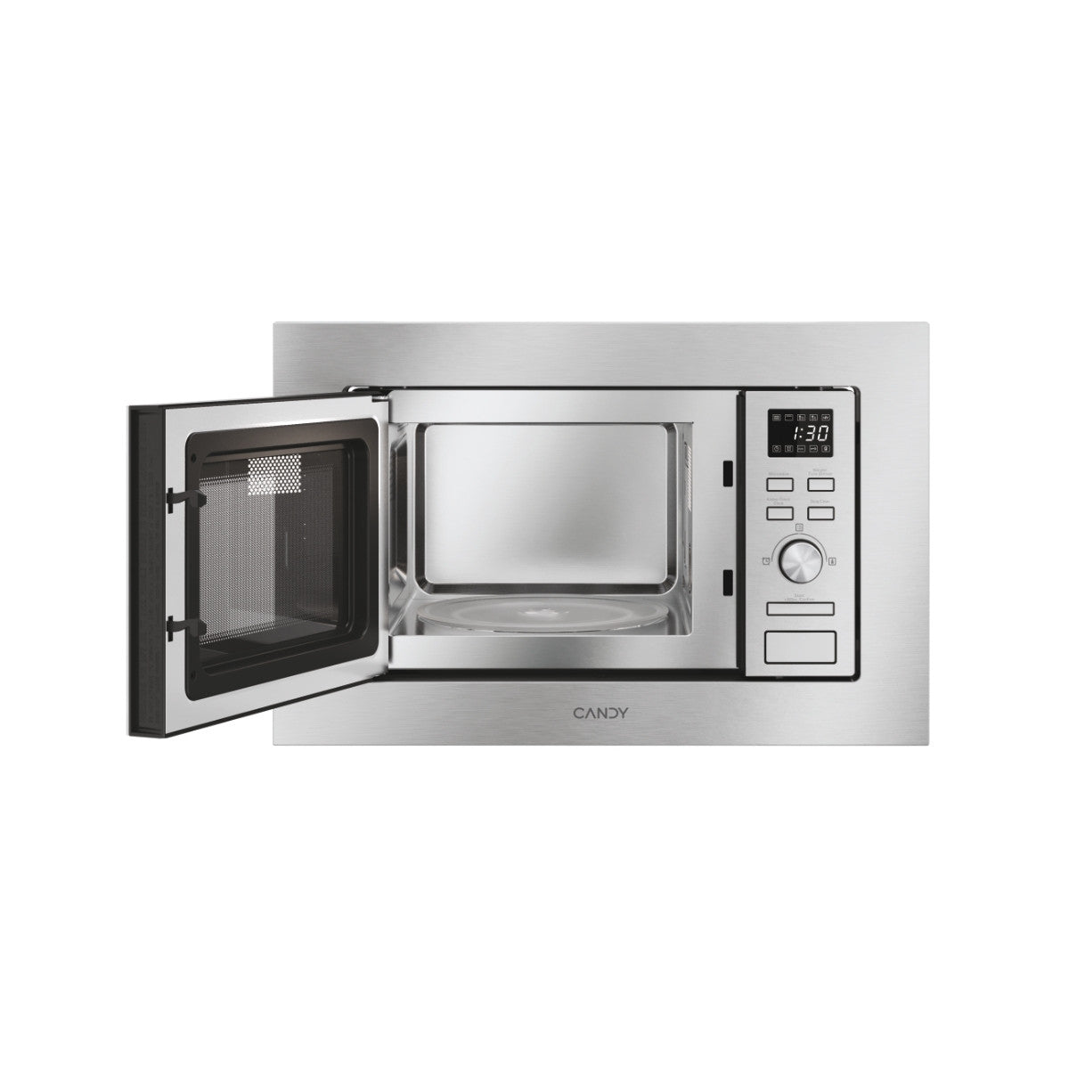 Candy CA38FMW8NG Argento Solo microonde Da incasso 17 L