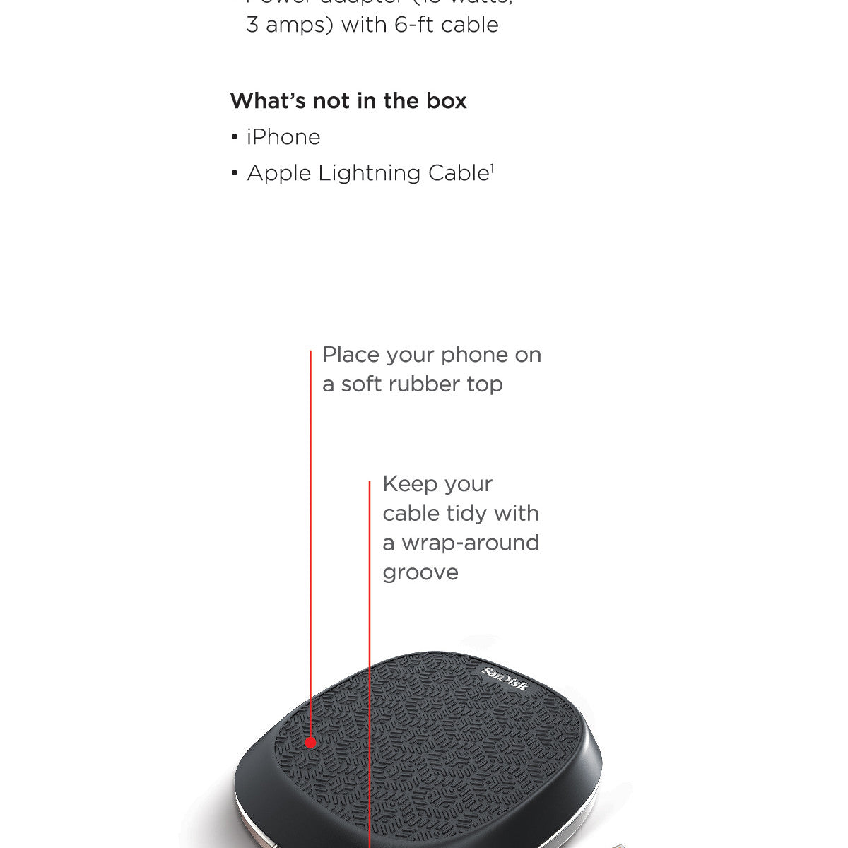 SanDisk iXpand Base Smartphone, Tablet Nero, Argento dC Ricarica rapida Interno