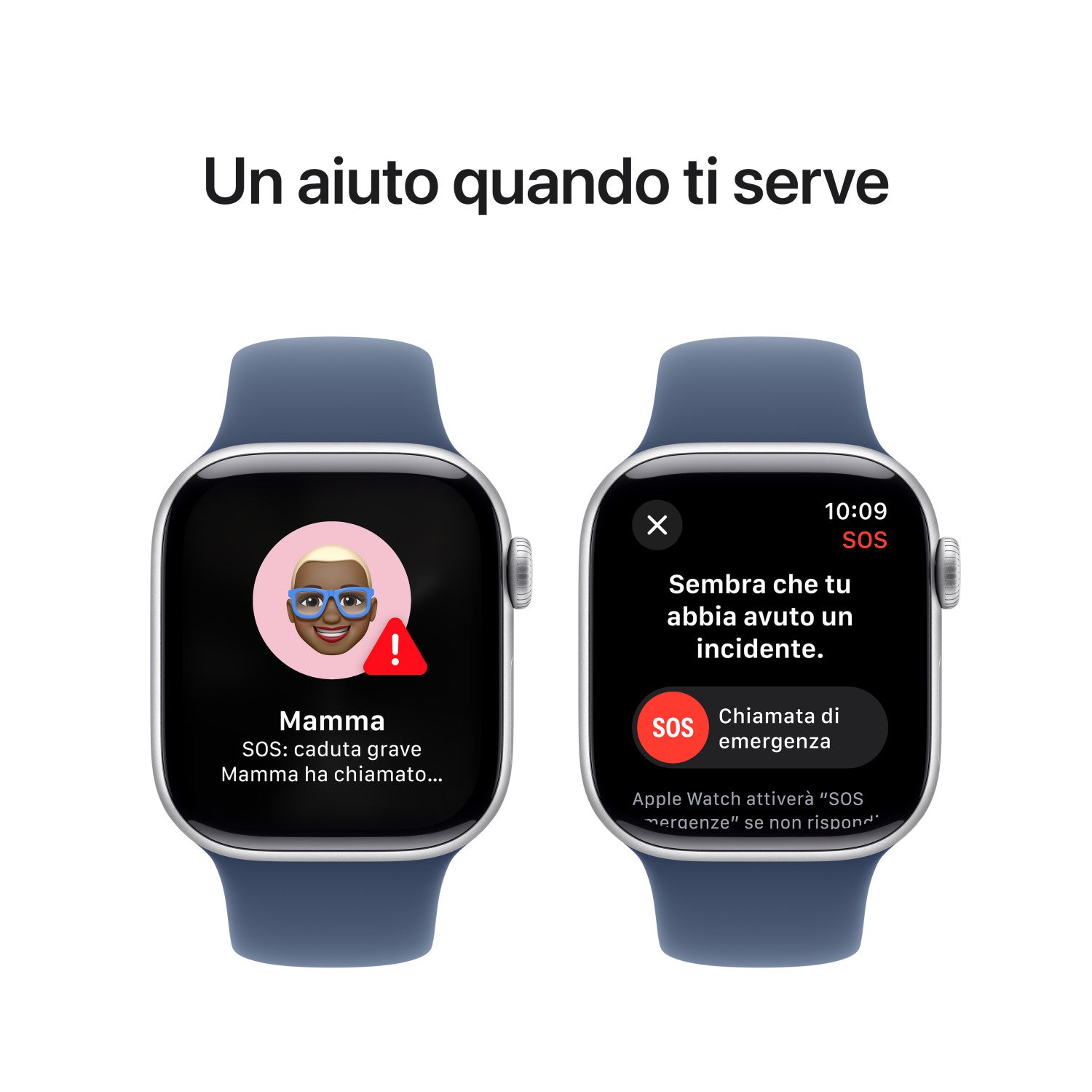 Apple Watch Series 10 GPS Cellular 42mm Cassa in Alluminio Color Argento con Denim Sport Band S M