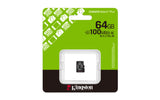 Kingston Technology 64GB micSDXC Canvas Select Plus Gen3 100R A1 (Adattatore SD non incluso)