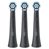 Oral-B Testine di Ricambio iO Series Gentle Care Black, testine rotonde di ricambio originali, setole angolate per una rimozione più profonda della placca, testina più morbida, adatte a gengive sensibili, 3
