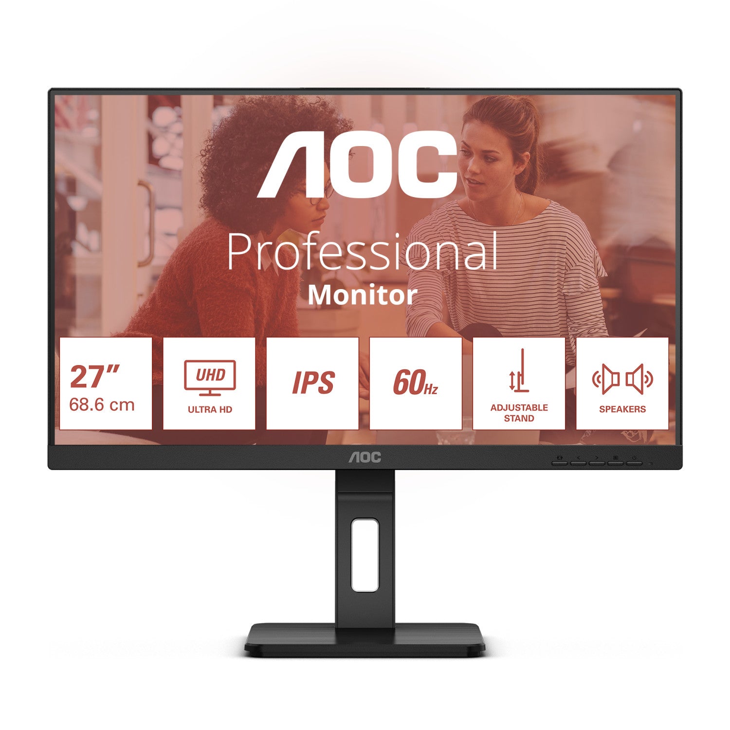 AOC E3 U27E3UF Monitor PC 68,6 cm (27pollici) 3840 x 2160 Pixel 4K Ultra HD LED Nero