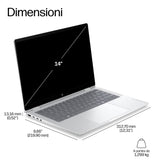 HP E4LG6AT laptop Copilot+ PC Intel Core Ultra 7 356H Ibrido (2 in 1) 35,6 cm (14") Touch screen WUXGA 32 GB LPDDR5x-SDRAM 1 TB SSD Wi-Fi 7 (802.11be) Windows 11 Pro Argento