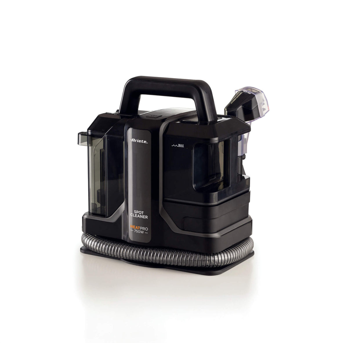 Ariete 2482 Spot Cleaner Heat Pro 750W, Pulitore per tappeti e tappezzerie,Lavatappeti, 750W, 2 serbatoi, Nero