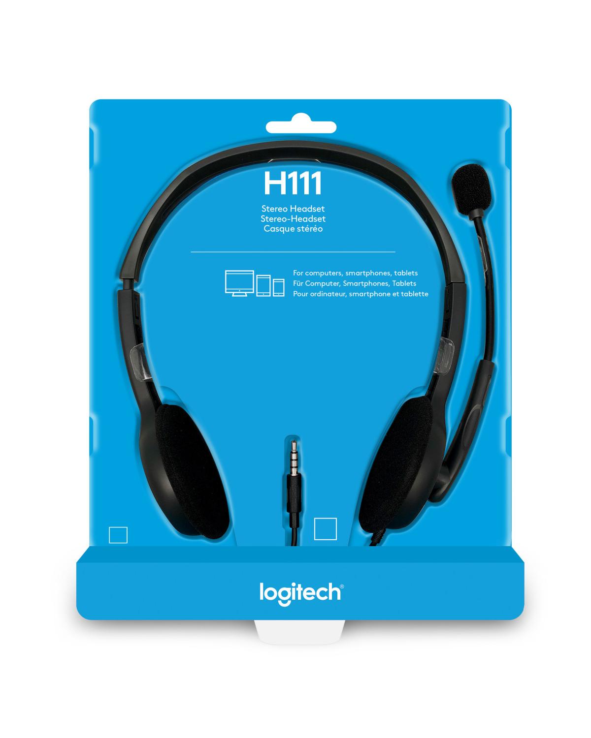 Logitech H111 Cuffie Auricolare Cablato a Padiglione Ufficio Grigio