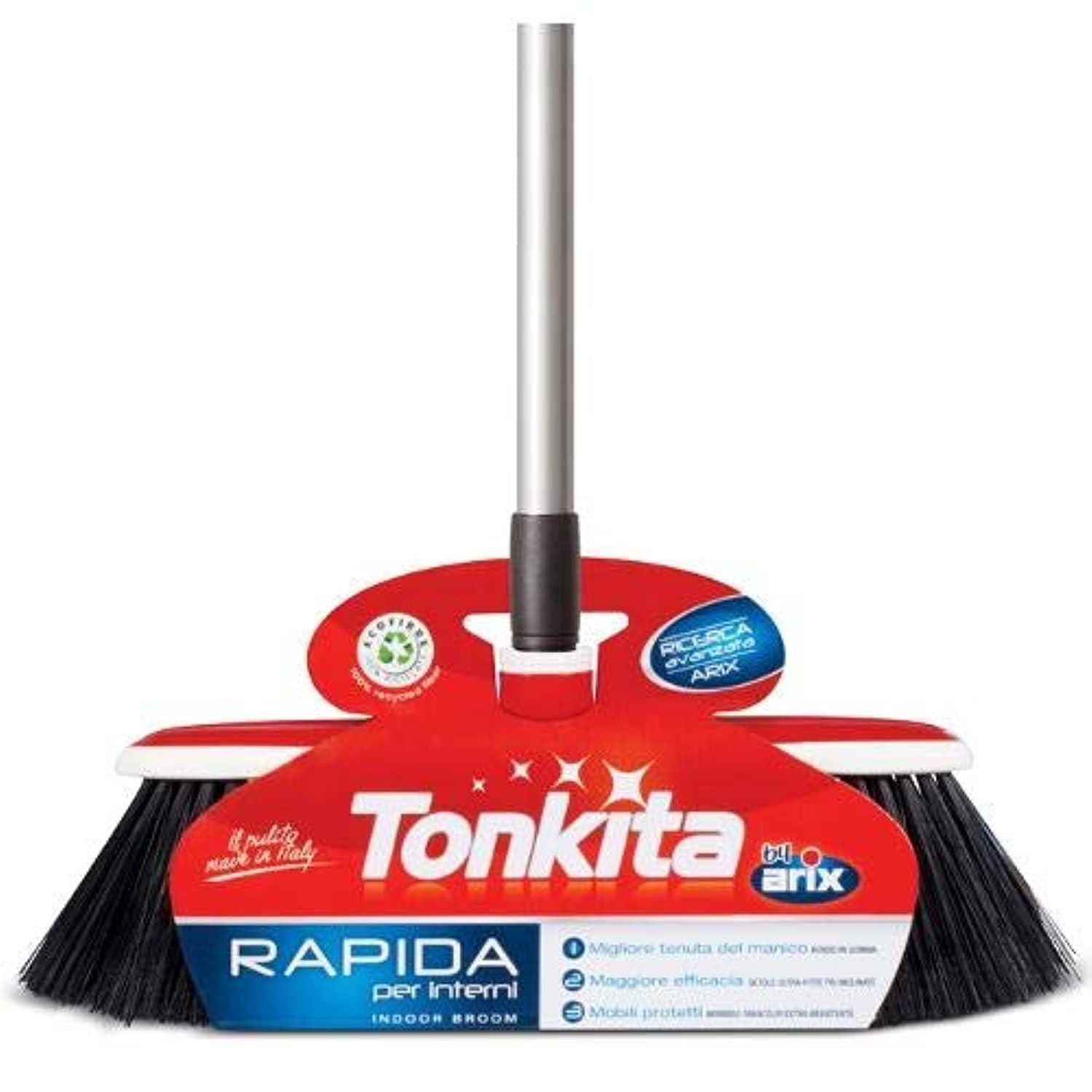 Tonkita Rapida Scopa Per Interni Con Manico Estensibile