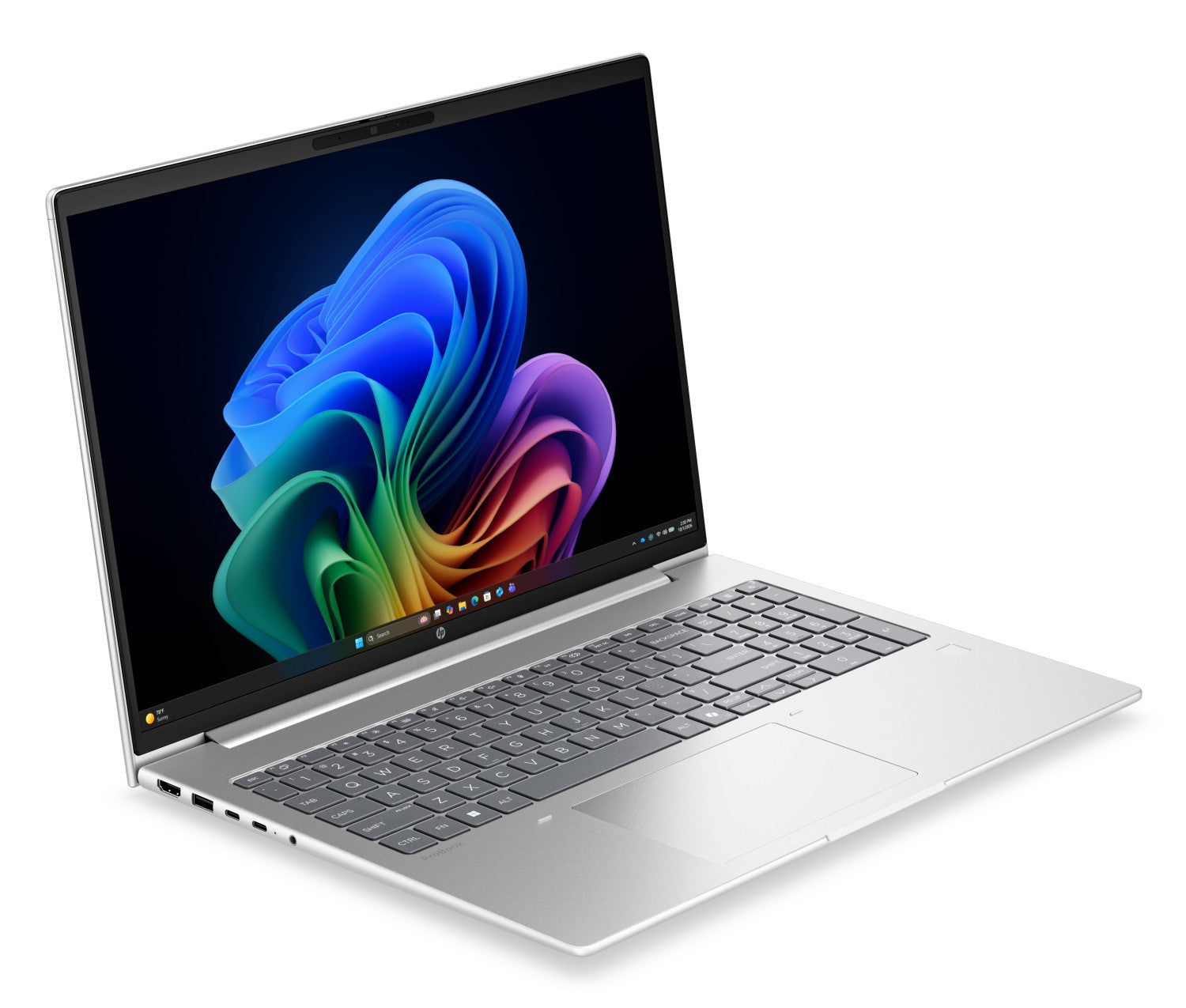 HP DQ6M7AT laptop Intel Core 7 350 Computer portatile 40,6 cm (16") WUXGA 32 GB LPDDR5x-SDRAM 512 GB SSD Wi-Fi 7 (802.11be) Windows 11 Pro AI PC Argento