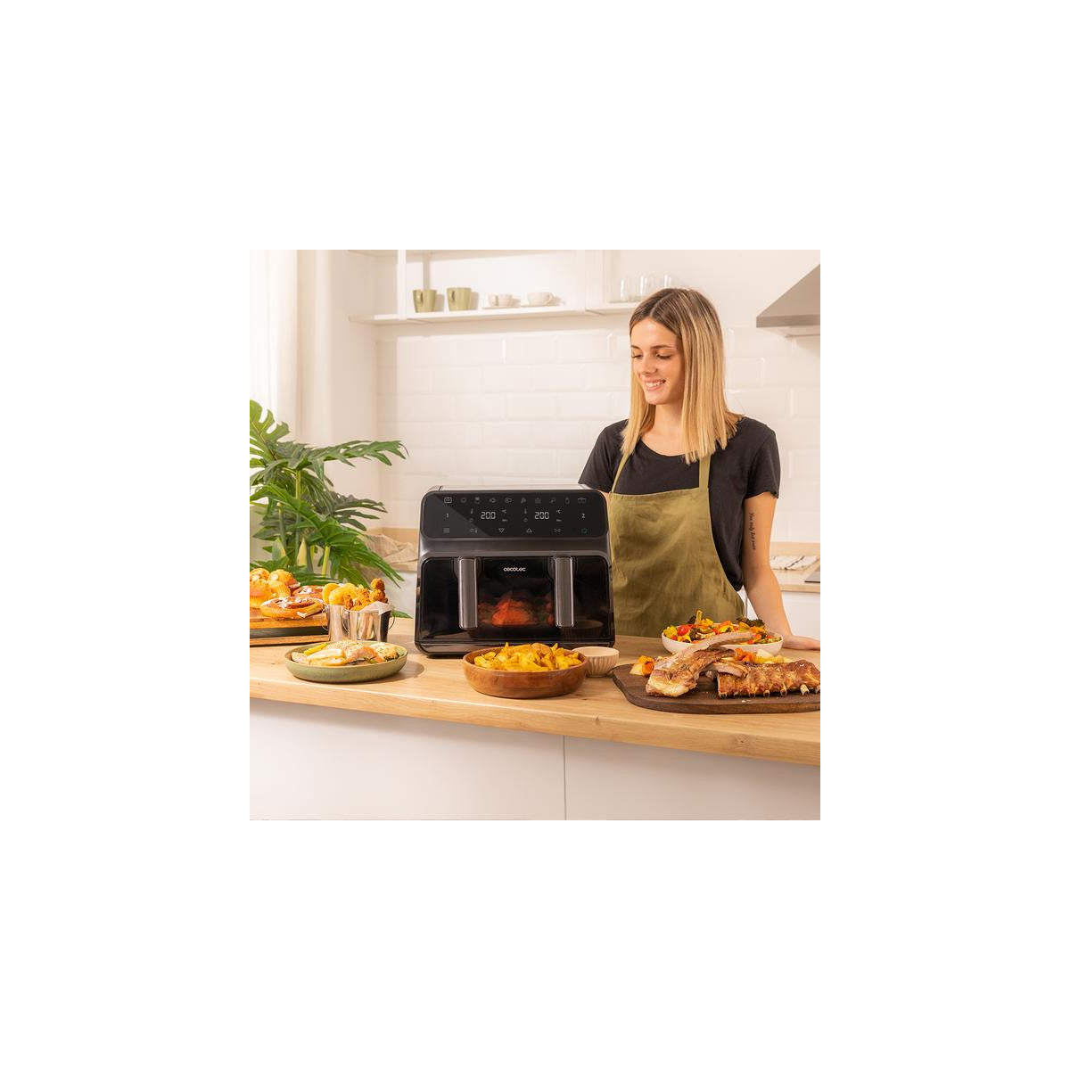 Cecotec 04986 friggitrice Singolo 9 L Indipendente 2850 W Friggitrice ad aria calda Nero