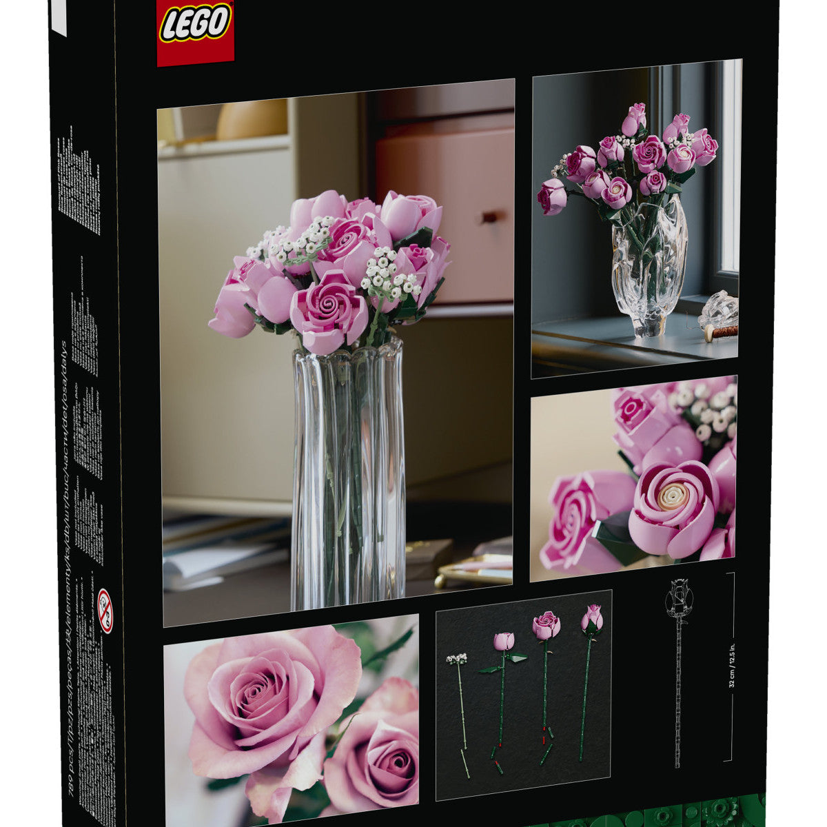 LEGO 10374 Botanicals Bouquet di Rose Rosa Set da Costruzione 789 Pezzi 18
