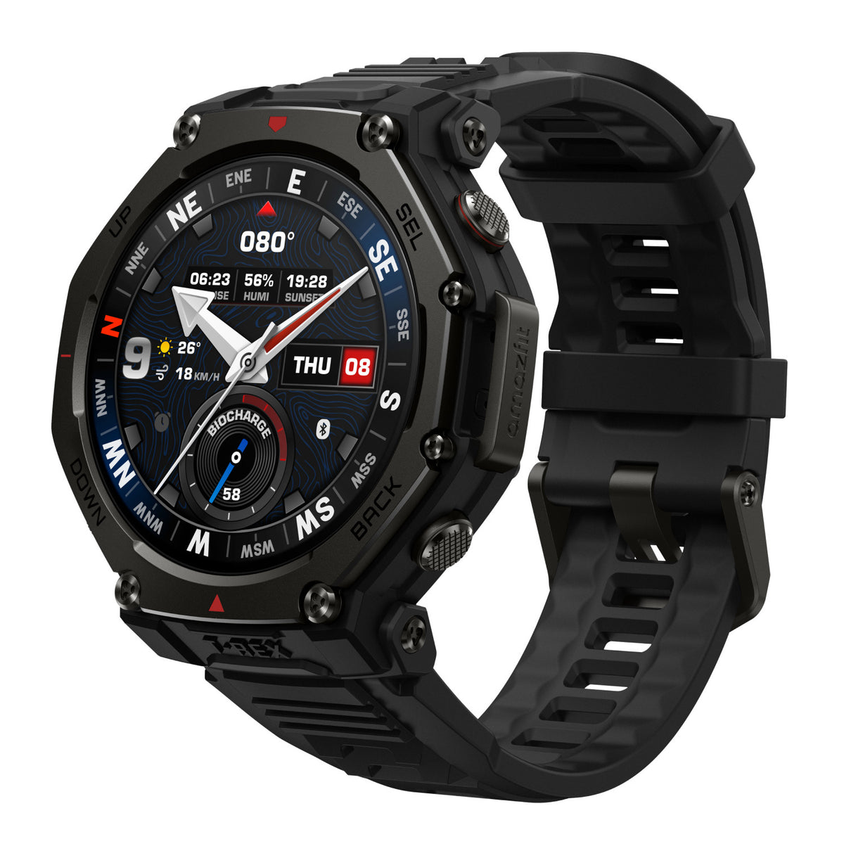 Amazfit T-rex 3 Pro AMOLED 44 mm Digitale 466 x 466 Pixel Touch screen Nero Wi-Fi GPS (satellitare)