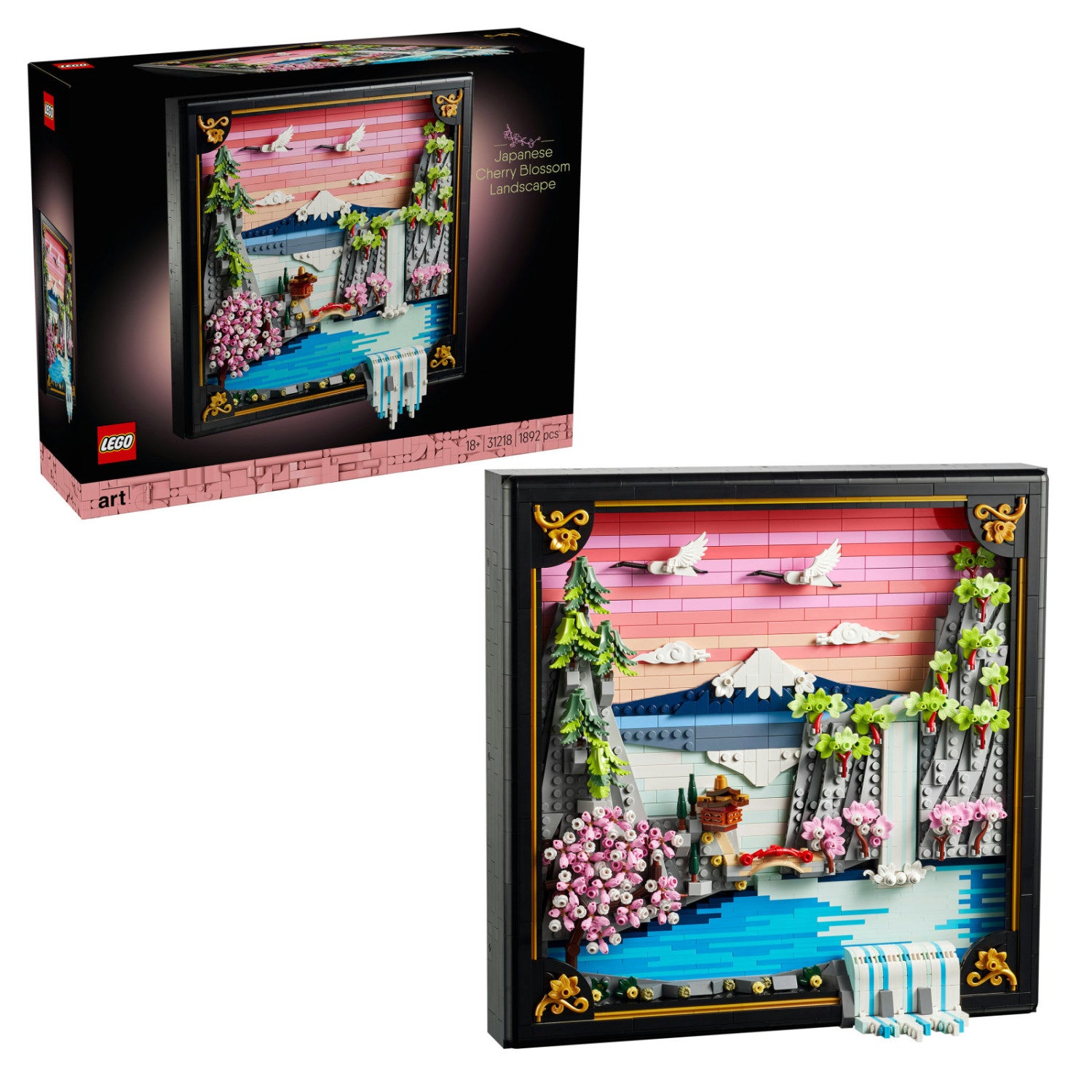 LEGO Art Paesaggio Giapponese con Ciliegi Fioriti 31218 Set da Costruzione per Adulti 1892 Pezzi