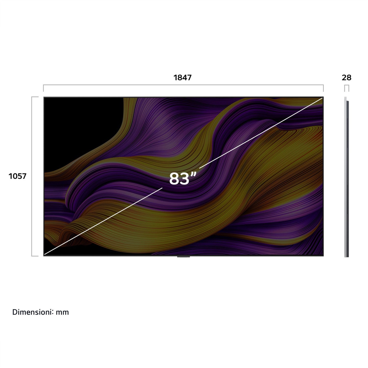 LG OLED evo AI OLED83G54LW TV Serie G5 83'' 4K, α11 Gen2, Brightness Booster Ultimate, 60W, 4 HDMI 165Hz, Smart TV 2025