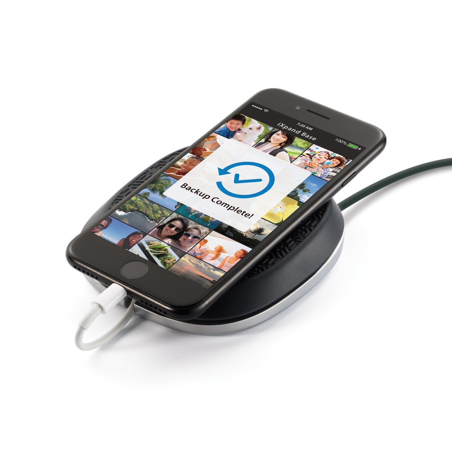 SanDisk iXpand Base Smartphone, Tablet Nero, Argento dC Ricarica rapida Interno
