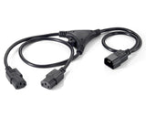 Equip 112210 cavo di alimentazione Nero 1,6 m Accoppiatore C14 2 x Attacco C13
