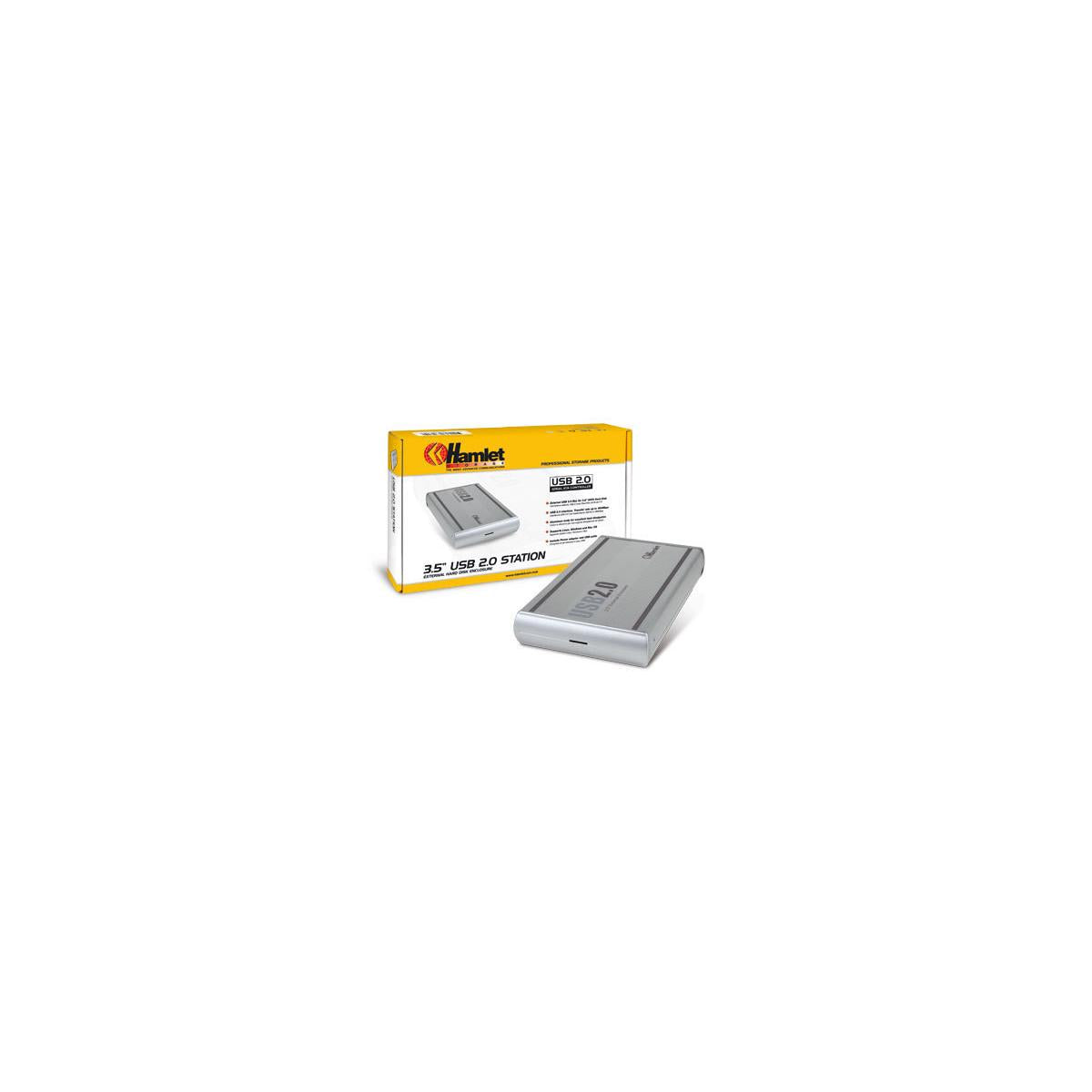Hamlet HXD3SAUU External Enclosure for Serial ATA Hard Disk Argento 3.5pollici
