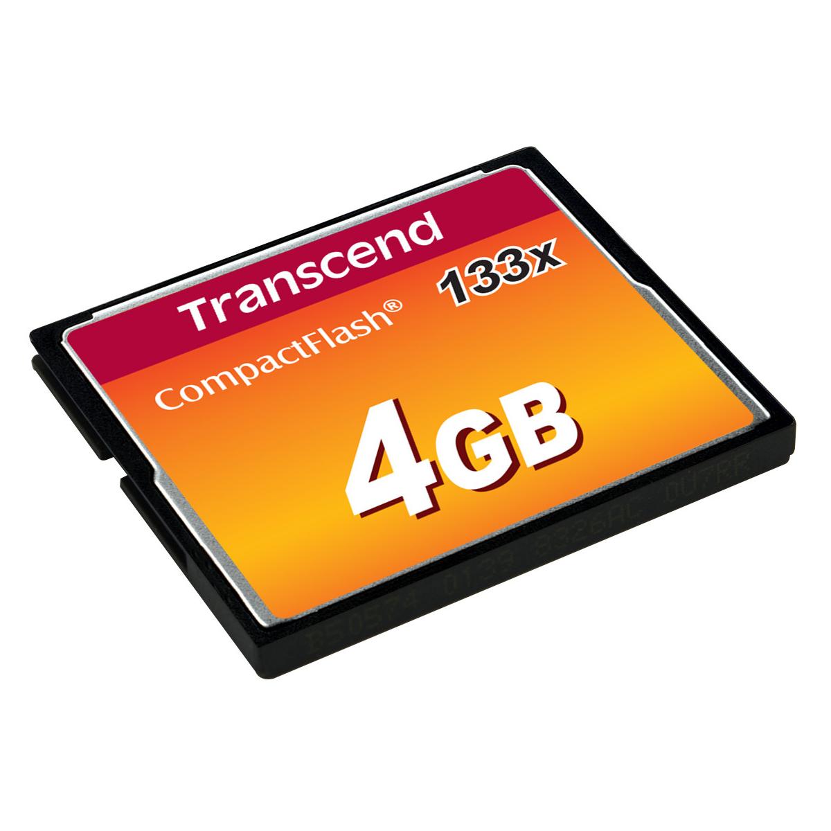 Transcend TS4GCF133 memoria flash 4 GB CompactFlash MLC