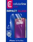 Cellularline Impact Glass iPhone 16 Pro Max vetro temperato