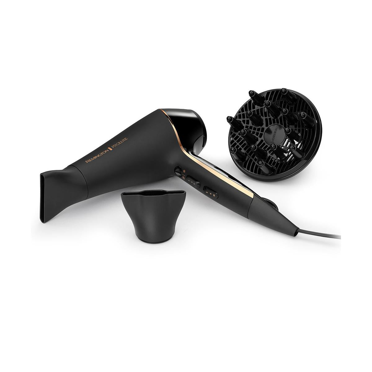 Remington ProLuxe Midnight Edition Phon Asciugacapelli Nero Oro 2400 W