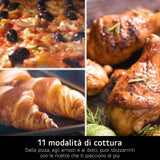 LG Forno 72L Classe A 11 modalità di cottura, Frittura ad aria, Modalità pizza, Lievitazione, Pulizia pirolitica Acciaio