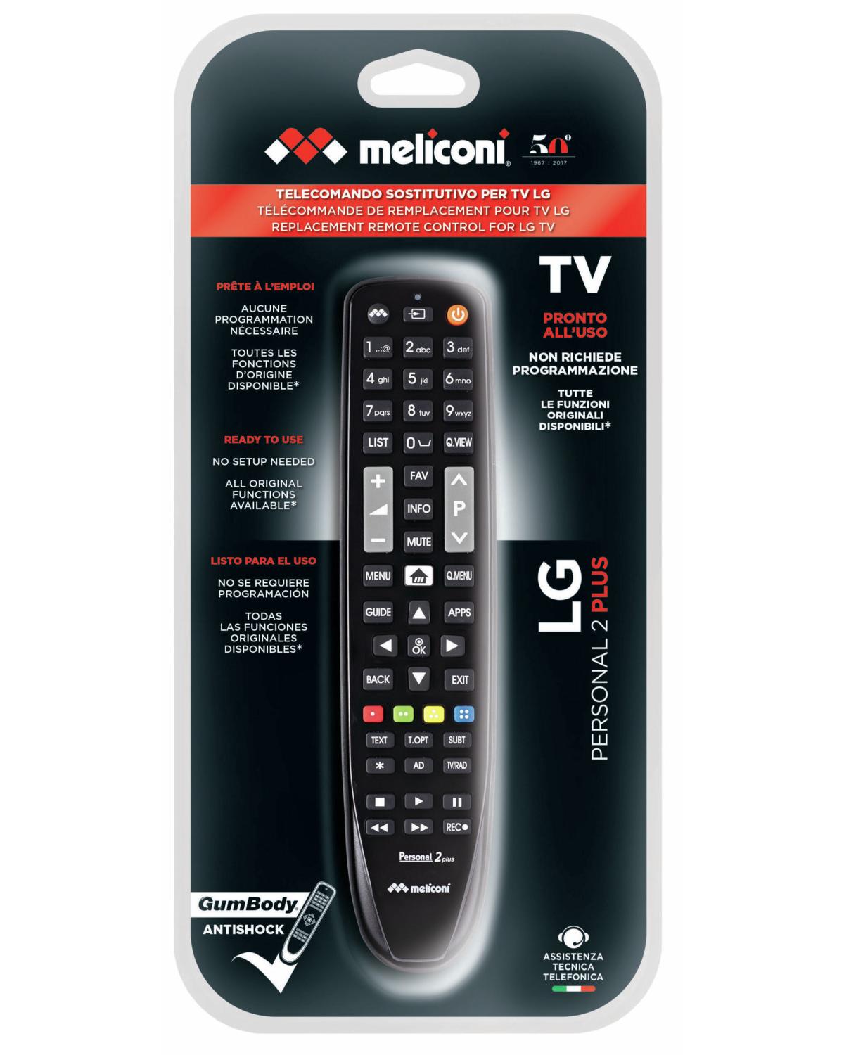Meliconi Gumbody Telecomando per TV Lg