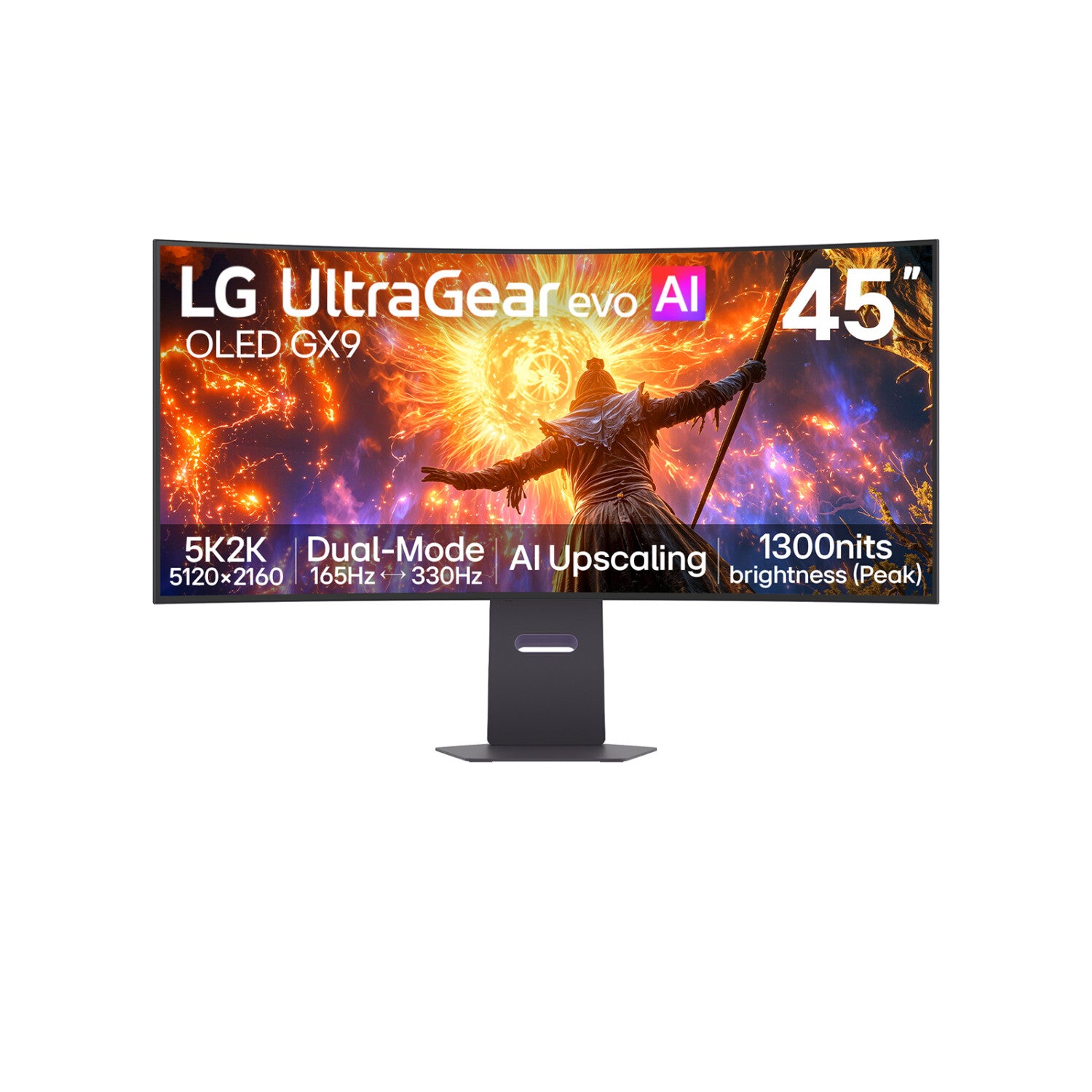 LG UltraGear 45GX950B Monitor Gaming OLED 45" 5K2K, 21:9 Curvo, 165Hz 0.03ms