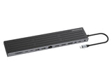 Conceptronic DONN32B replicatore di porte e docking station per laptop Cablato USB 3.2 Gen 1 (3.1 Gen 1) Type-C Grigio, Argento